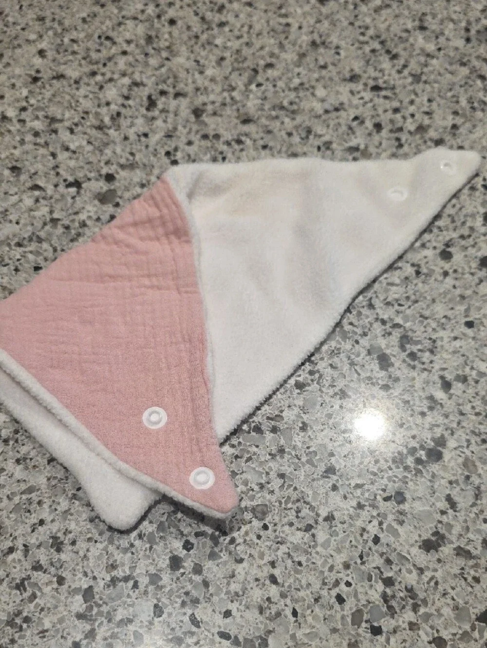 Kids Pink Bandana Bib - Soft Muslin Baby Drool Bib